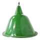 Large vintage industrial green enamel pendant lights, 1960s