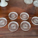 Vintage crystal coasters
