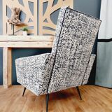 Fauteuil rockabilly entièrement refait à neuf