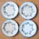 Lot de 4 assiettes Chantilly de la manufacture Longwy