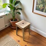 Old rustic wooden stool – handcrafted