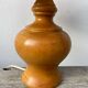 Turned wood lamp