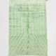 Moroccan Berber carpet Beni Ouarain water green with engraved patterns 2.45x1.57m