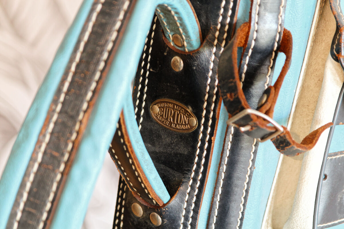 Burton golf bag and vintage clubs
