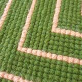Gorgeous cross stitch floral carpet with red roses made by hand on heme Romania 148x196cm