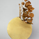 Vase eclipse en laiton dore