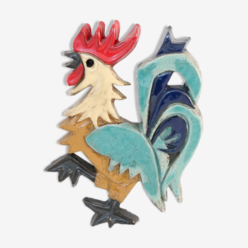 Ceramic rooster wall decoration