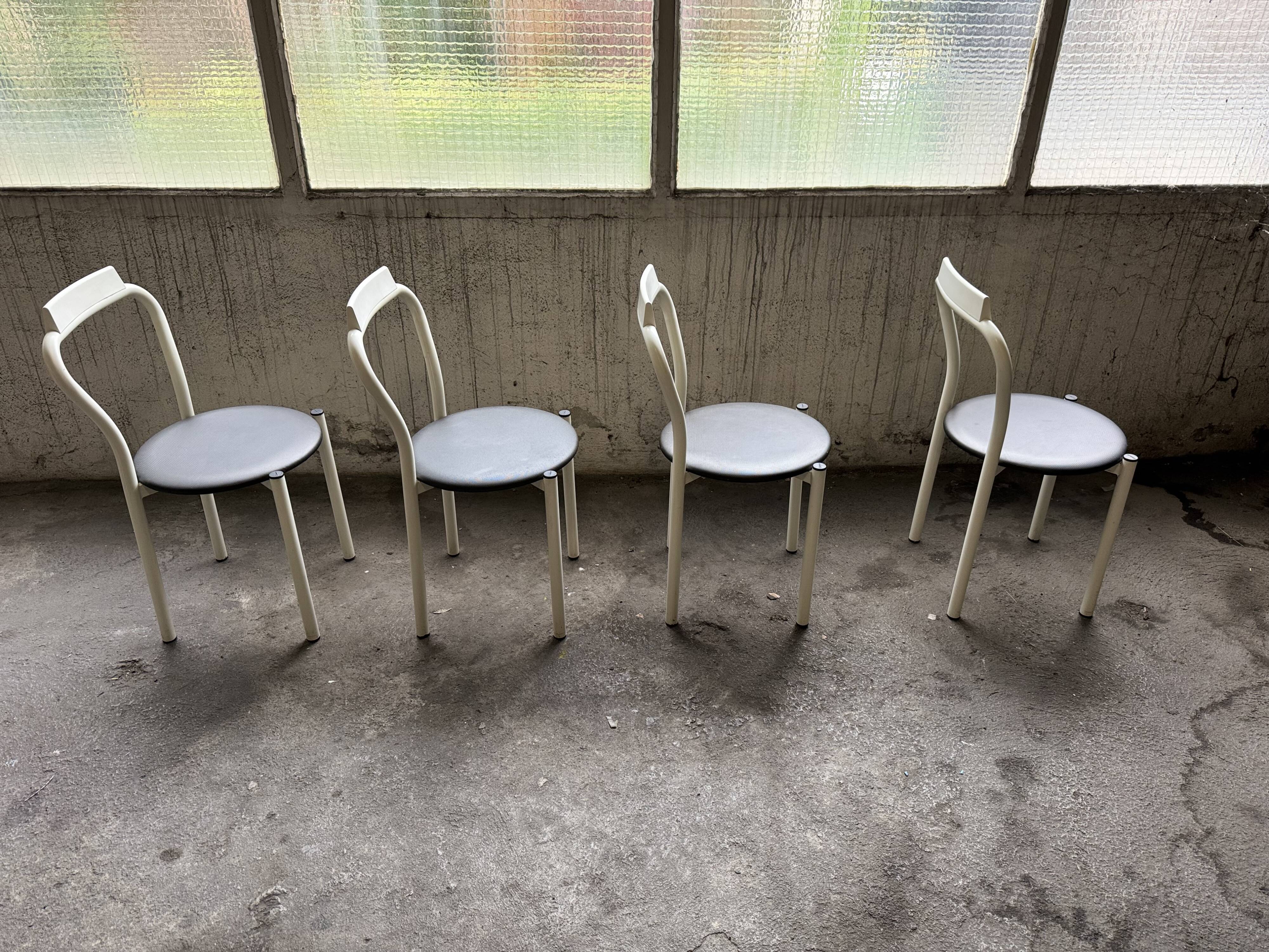 Set of 4 dining chairs by Calligaris, Italy, 1980