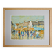 Market in Brittany, acrylic on cardboard