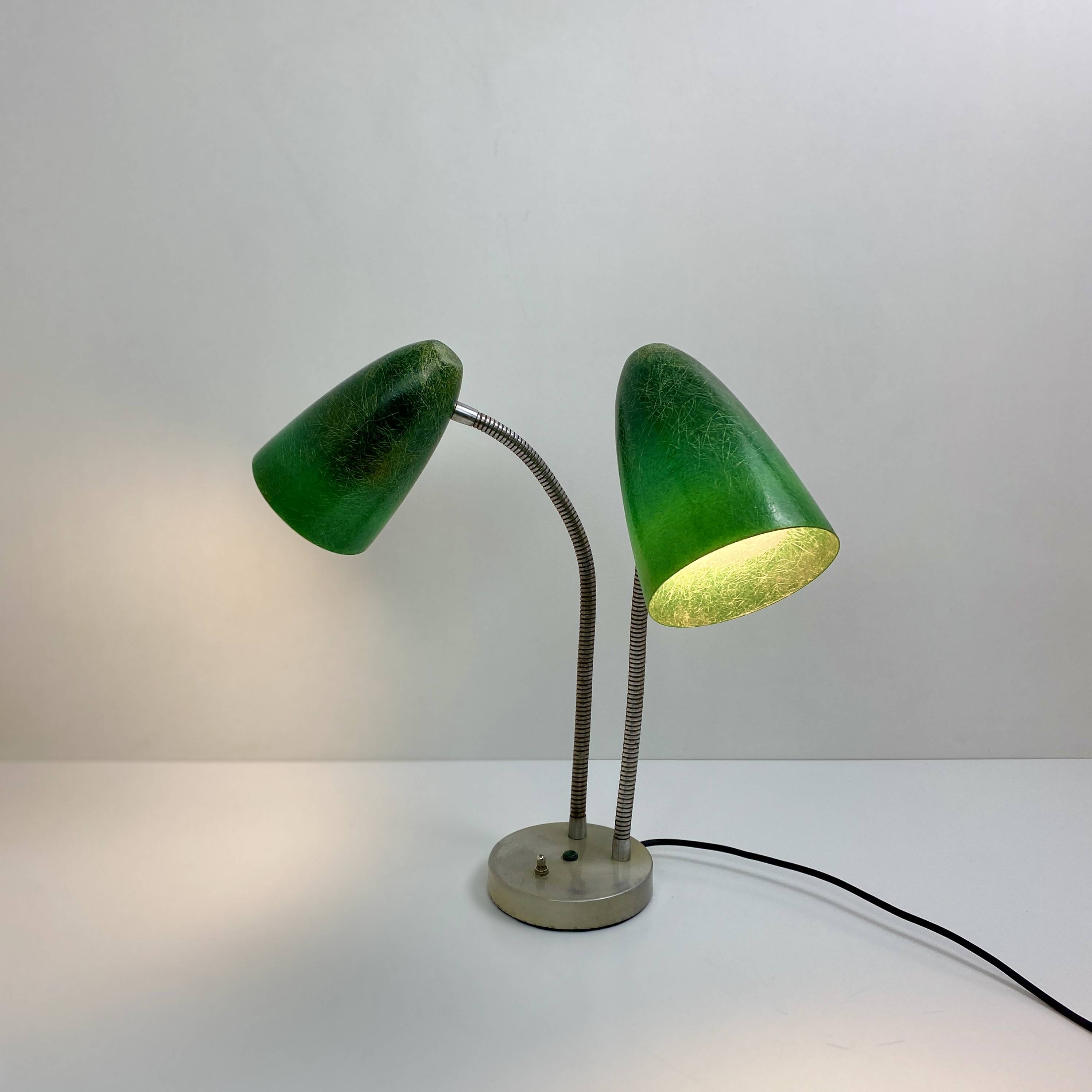 American double lamp, fiberglass, 1950, Prescoli