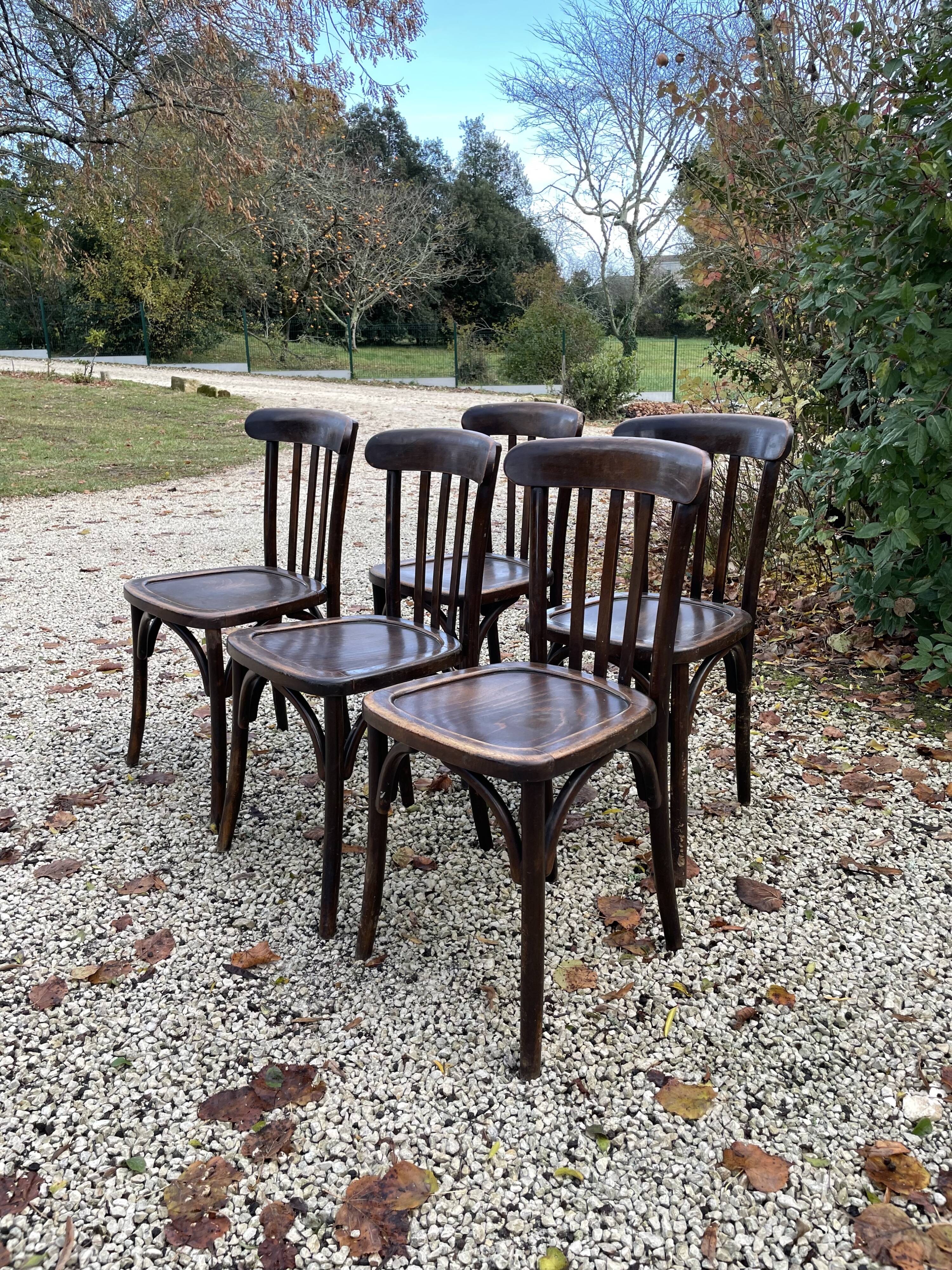 5 bistro chairs
