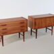 Ensemble de deux chevets de Design danois vintage teck