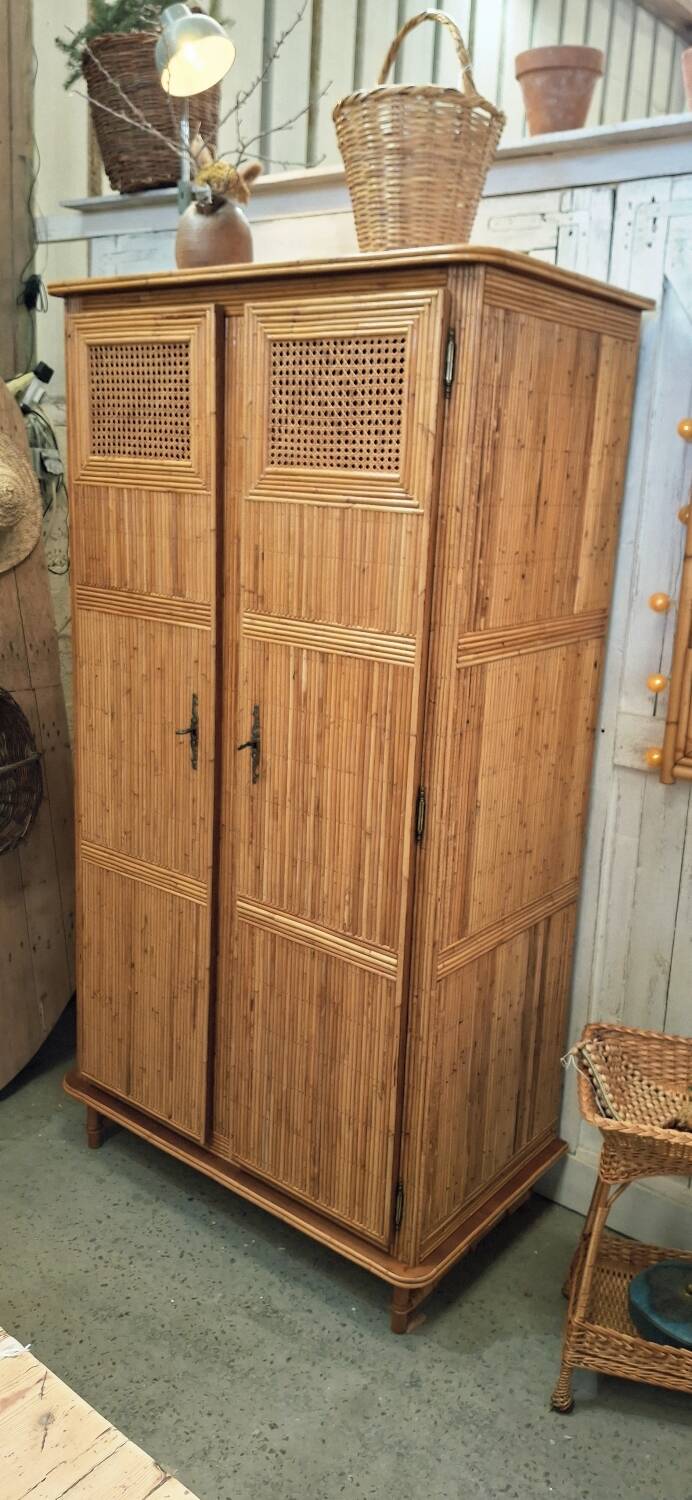 Rattan wardrobe