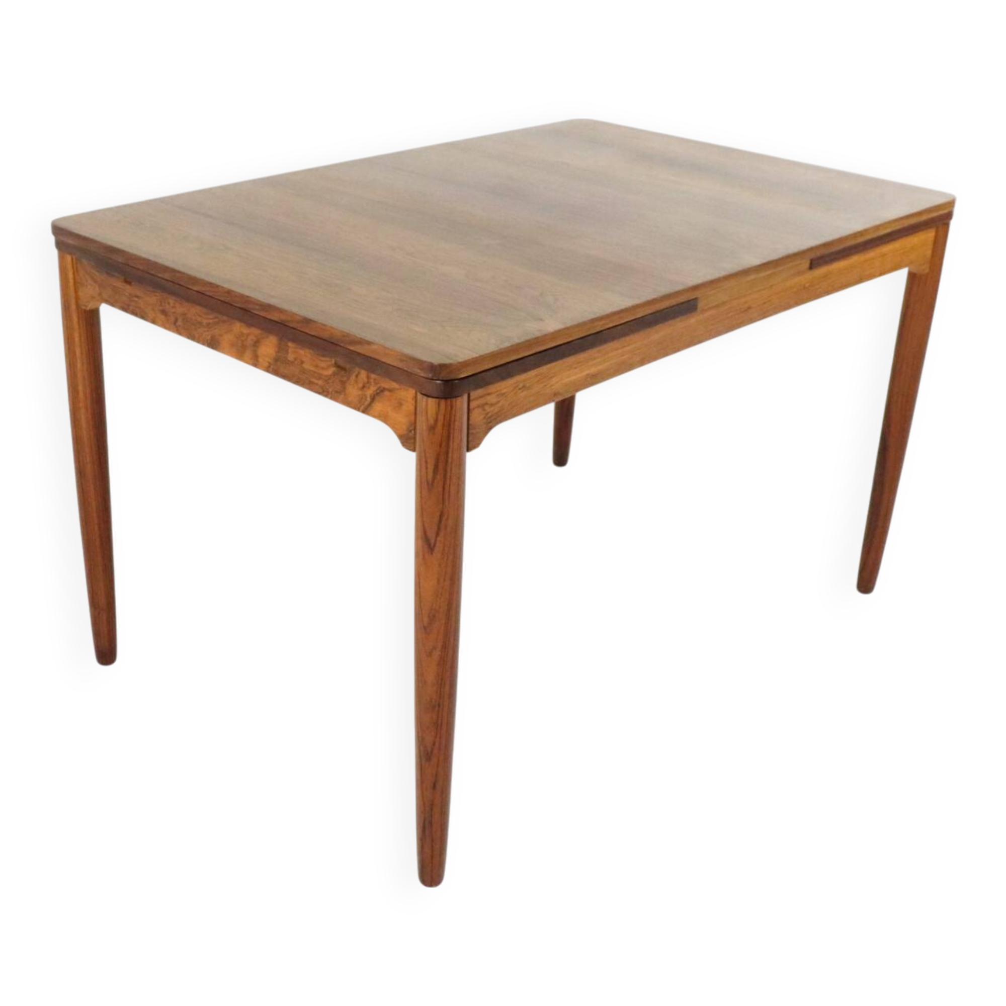 Extendable rectangular dining table in rosewood 'Emmedingen'