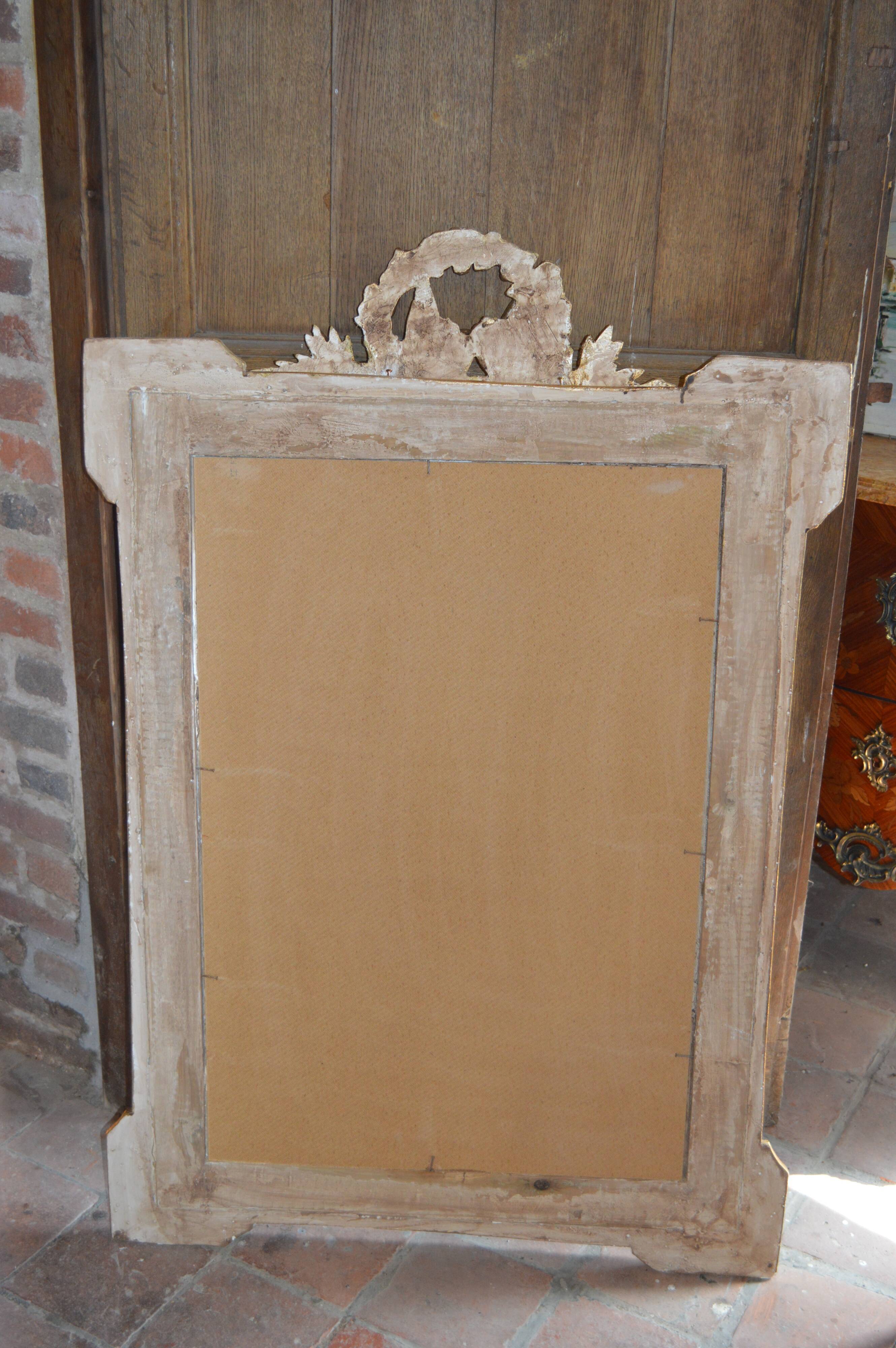 Golden mirror with doves  122x82cm