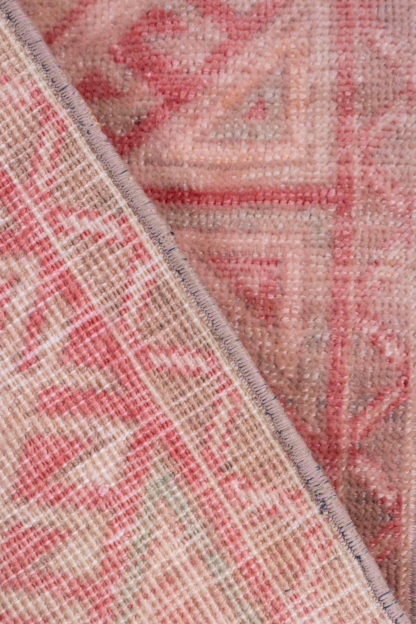 Faded turkish kitchen rug mat 1'5" x 3'9"