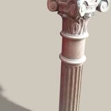 Pair of Corinthian columns H83cm in carved wood from the 19th century.