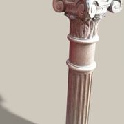 Pair of Corinthian columns H83cm in carved wood from the 19th century.