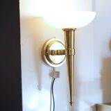 Pair of torch wall lights n°1071 JEAN PERZEL