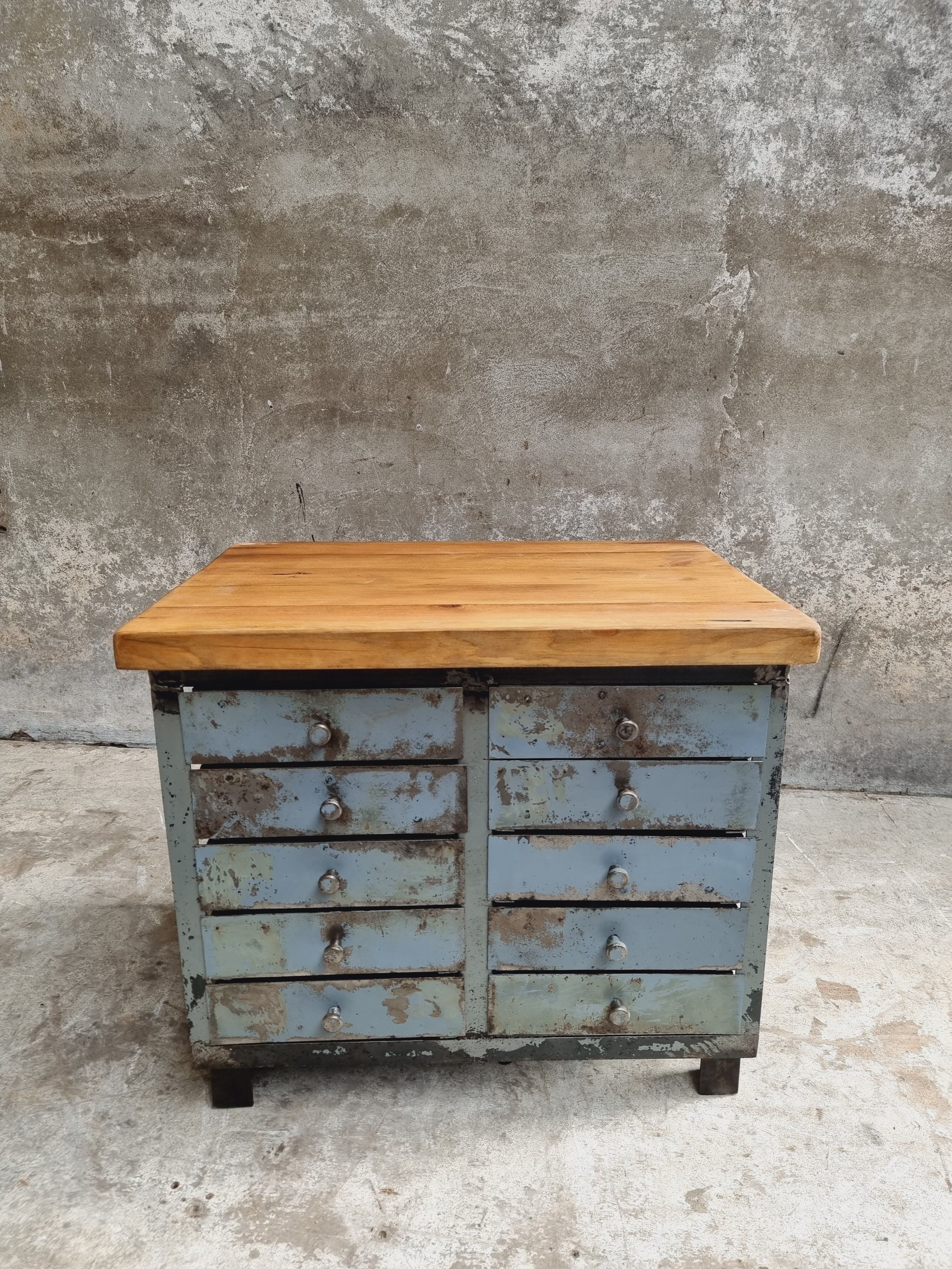 Industrial chest of drawers steel TV sideboard