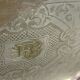 Large tray with monogrammed handles in silver metal 19th century Napoleon III