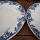 Antique earthenware dessert plates with the lions of France "Pernelle"