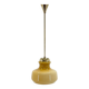 Mid-century brass & glass pendant light, 1970s
