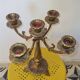5-light chandelier, bronze candle holder