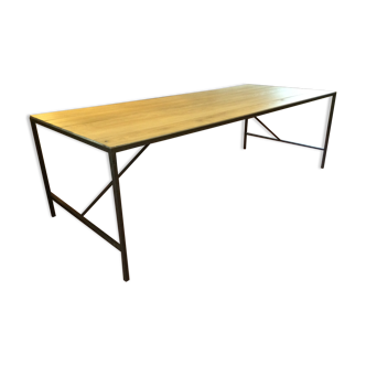 Wood and iron dining table