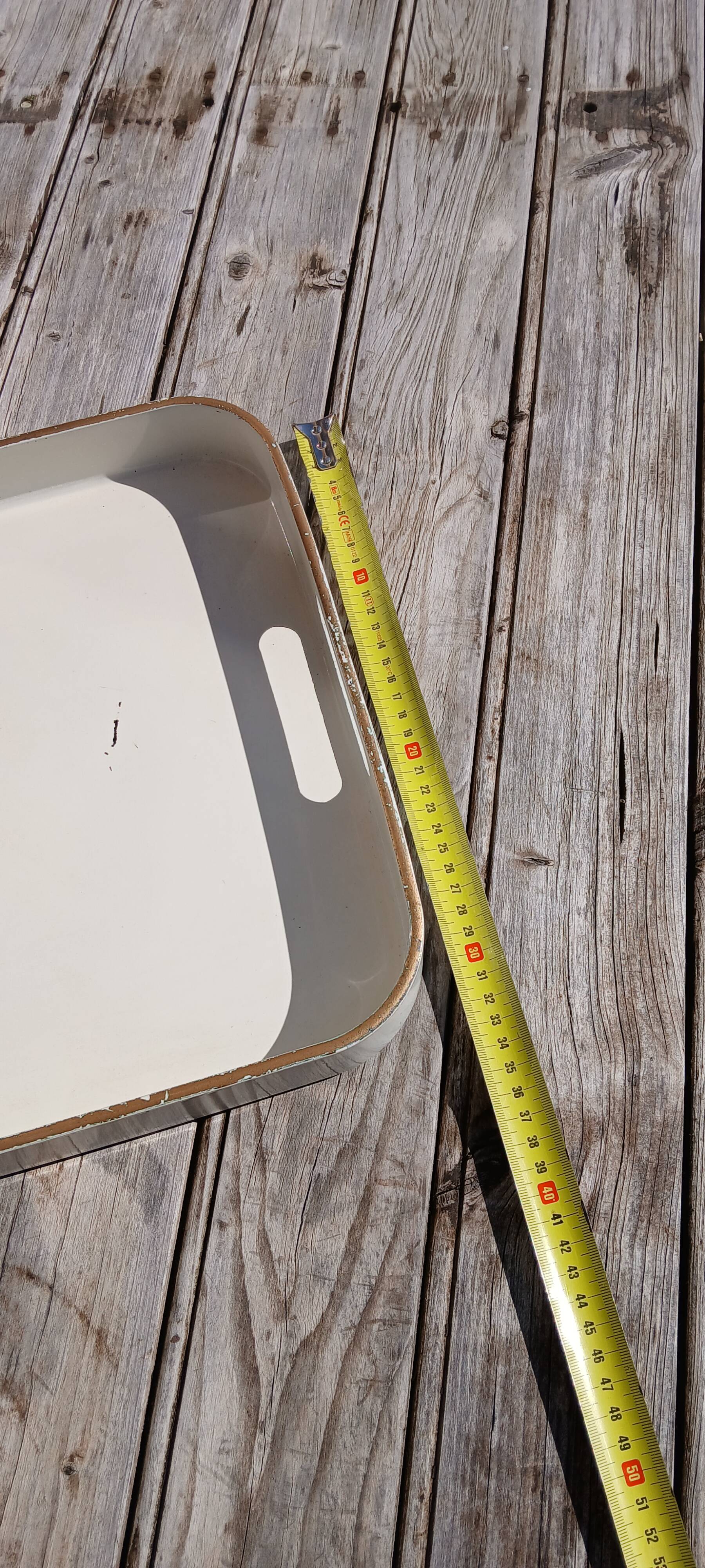 large rectangular tray with handles