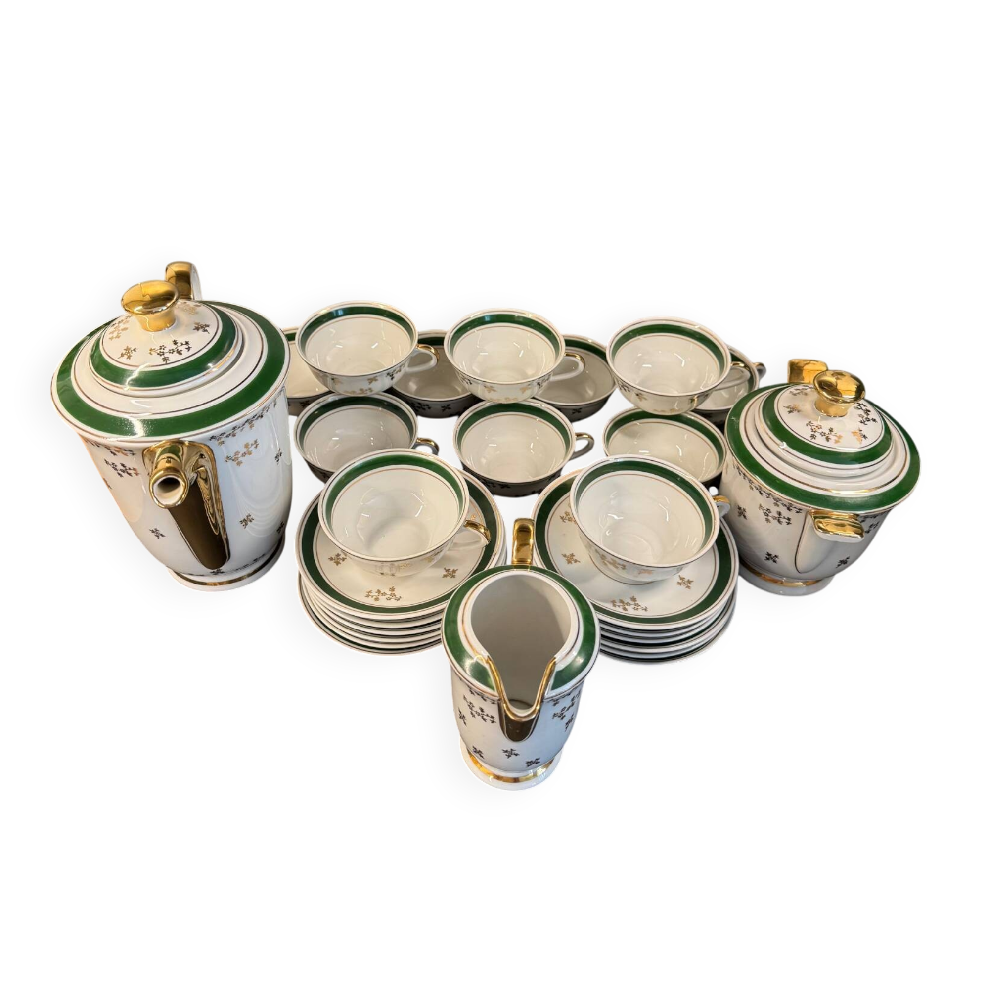 Limoges porcelain coffee service – Luf brand