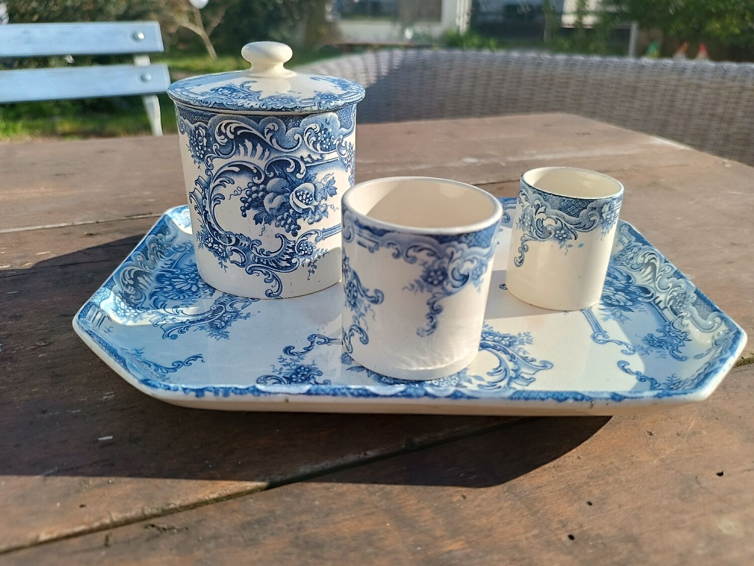 Former earthenware tobacco set BFK boch brothers Keramis