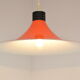 Mid-century Orange Lacquered Metal Pendant,circa 1980's.