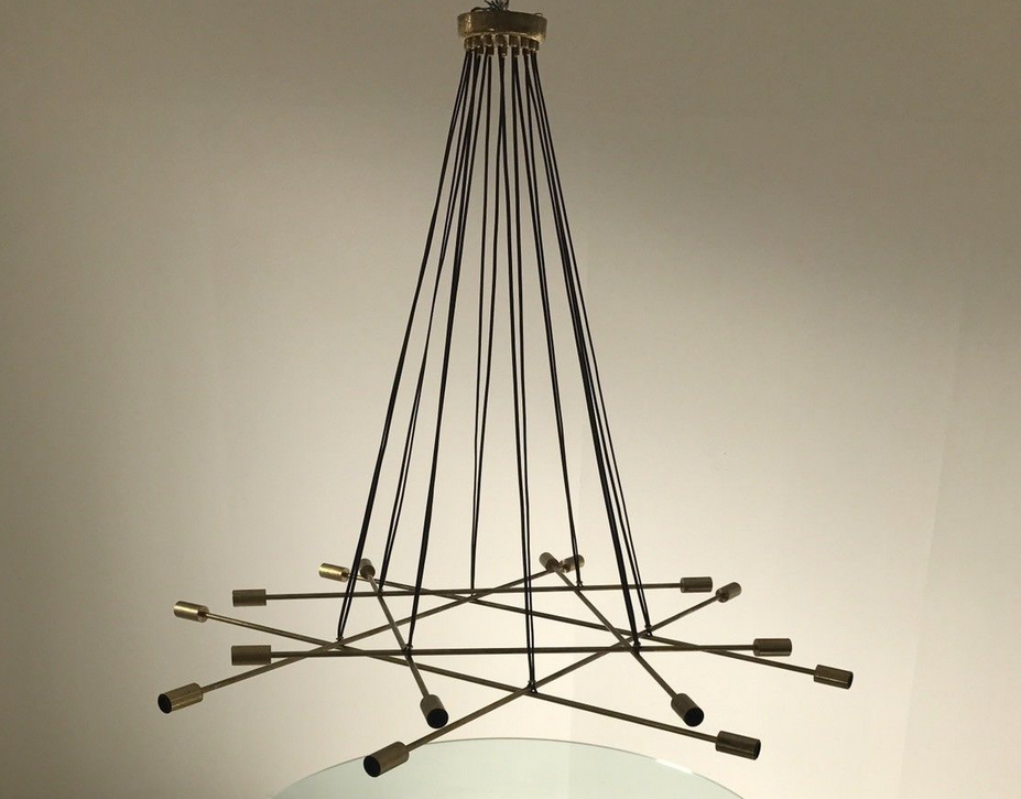 Chandelier 16 lights brass