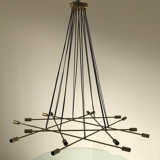 Lustre en laiton à 16 lumières