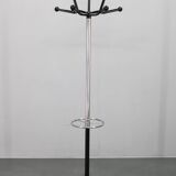 Portemanteau italien en fer chromé et laqué et plastique, années 1970