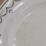 4 flat plates old Longwy Violetta