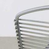 3x Postmodern Bar stool in Chromed Metal, 1980s