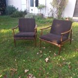 Pair of Scandinavian-style armchairs