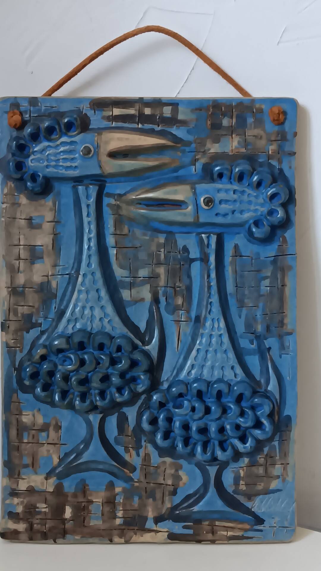 Brutalist wall plaque