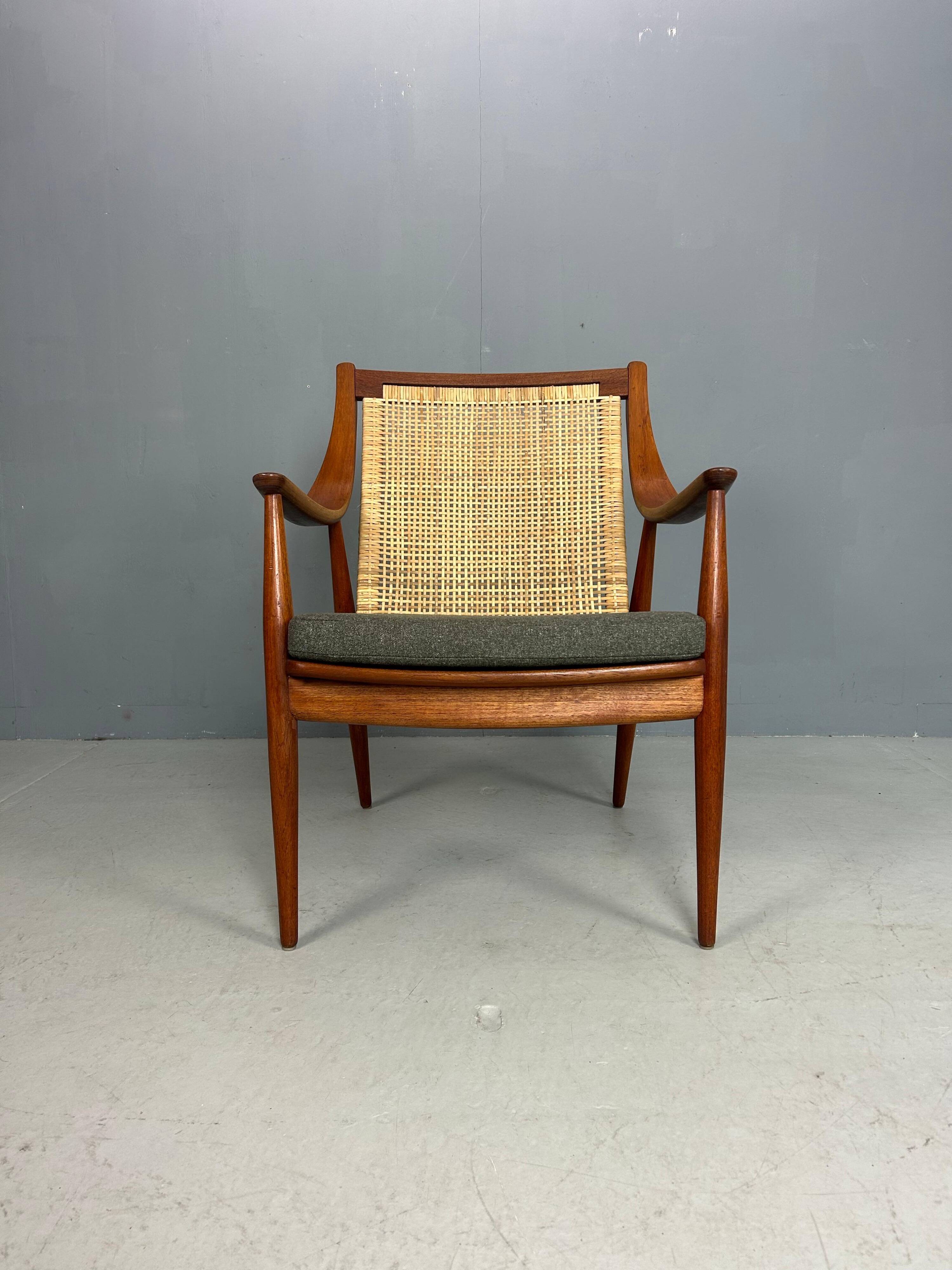 Peter Hvidt& Orla Mølgaard-Nielsen FD146 Cane Back Easy Chair, Denmark