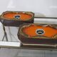 Set of 2 German Orange Lava Ceramic Wall Lamps from the 1960s / 70s Pan Keramik