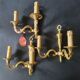 Three Louis XVI bronze wall sconces Lucien Gau Paris vintage