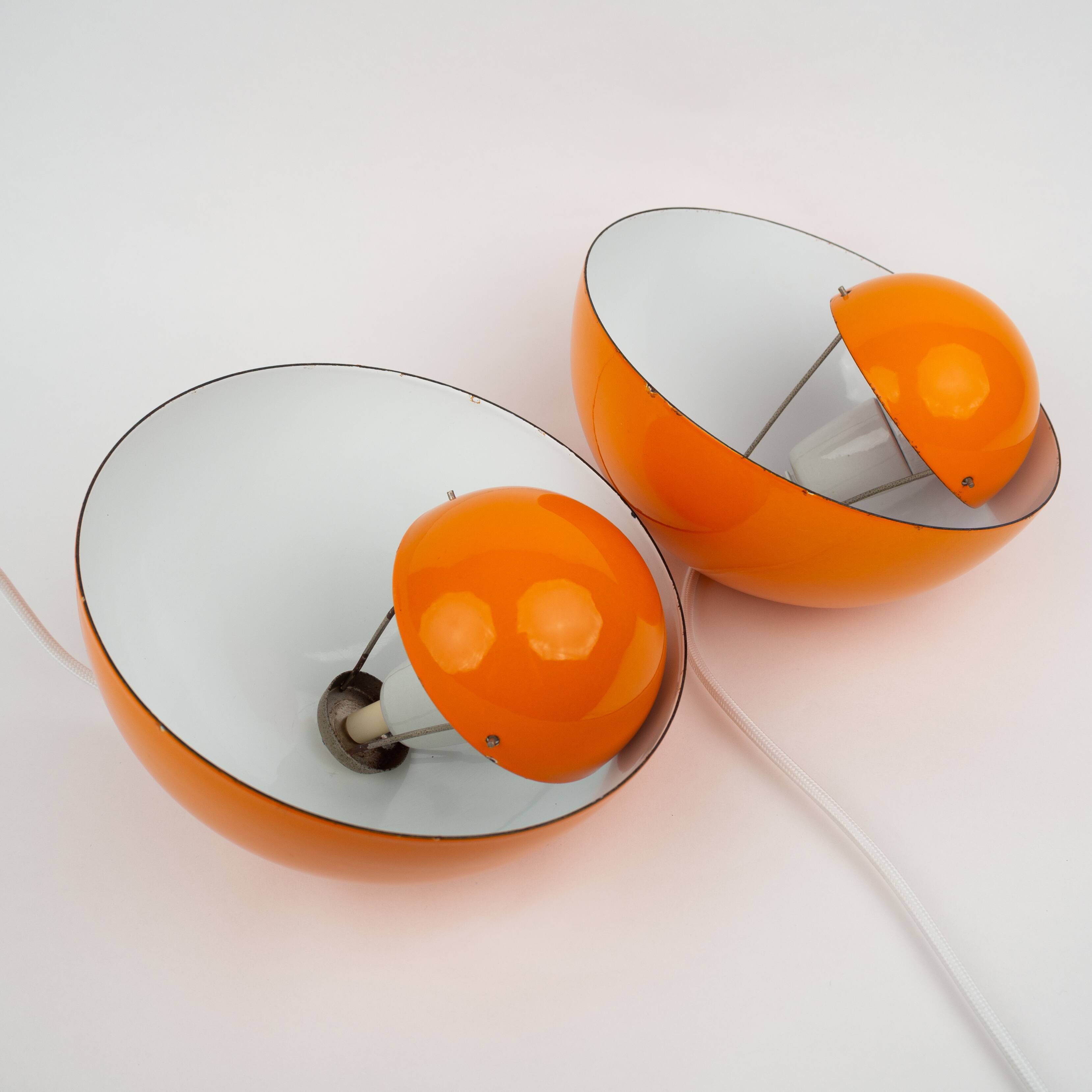 Paire de suspensions danoises Flowerpot de Verner Panton, Louis Poulsen, 1968
