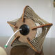 Pair of Scandinavian wire and wood 60s 70s suspensions