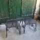 Paire de fauteuils en fer forge noir