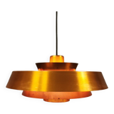 A mid-century Danish hanging lamp in copper by Jo Hammerborg for Fog & Mørup.