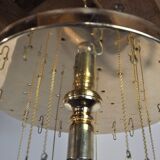 Two-tone chandelier by Zero Quattro, orange and transparent murano glass, Italy, 1970