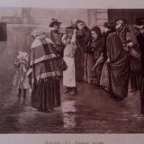 Antique print after Enrique Melida XIXth