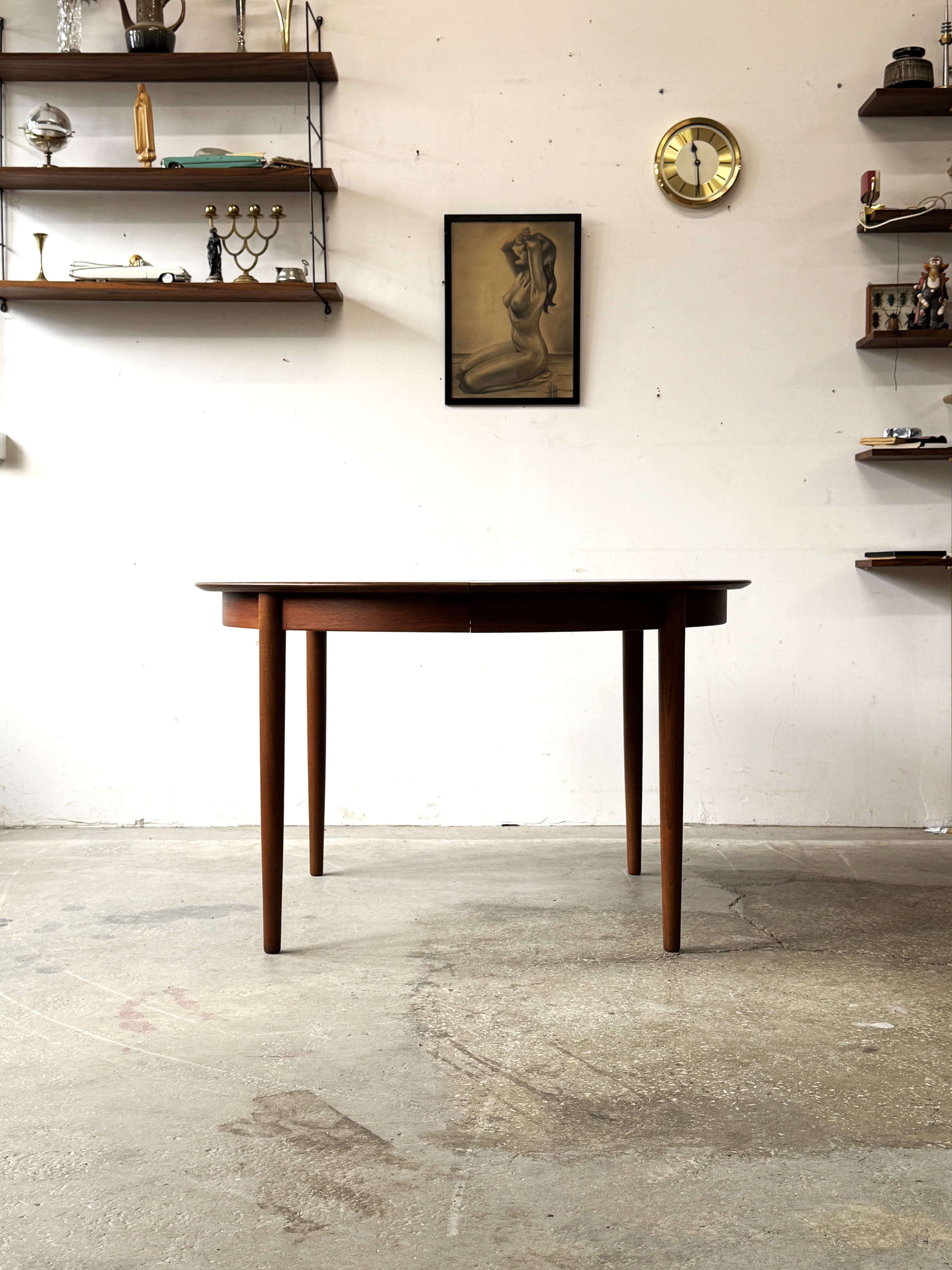 Extendable Teak Table, Denmark 1960s/1970s, Mid-Century, Vintage